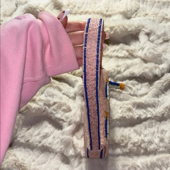 🐟🌸 Viral Pink Sardine Beaded Shoulder Bag NWT Beach Girlie Aesthetic 🌊💕 - Picture 8 of 11